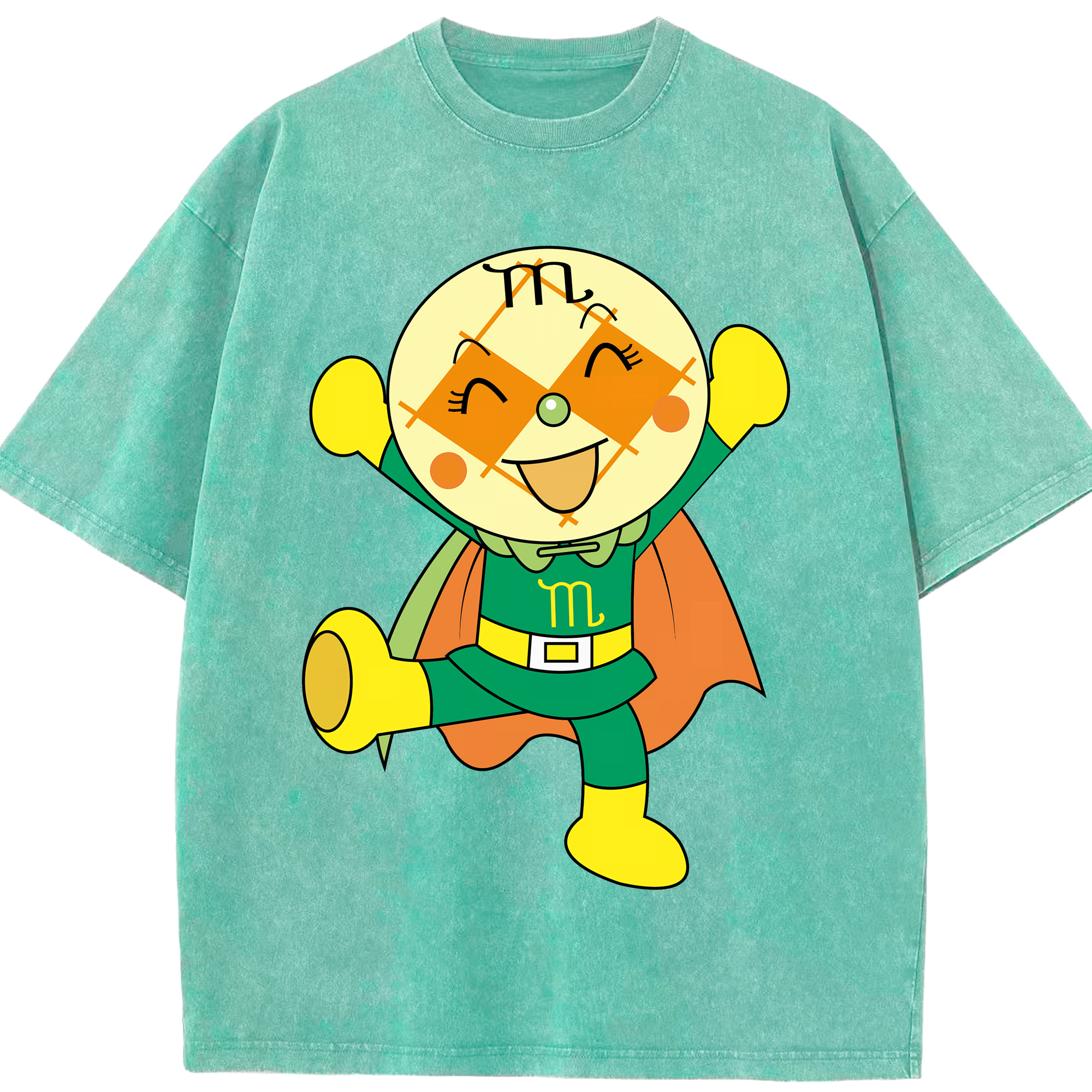 （画像用） アンパンマン Anpanman 綿100% ヴィンテージ風 半袖Tシャツ（フロントプリント）